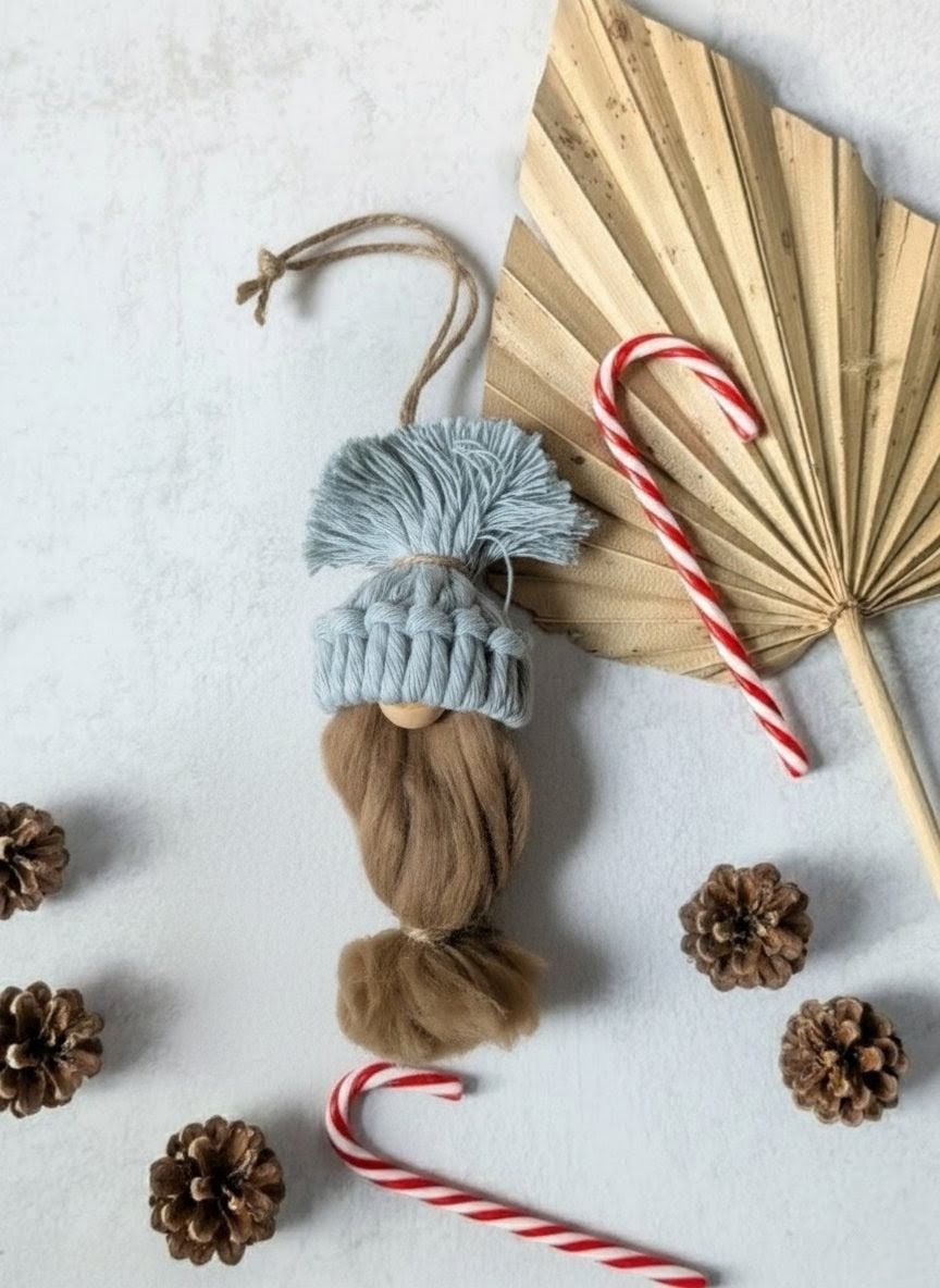 Macramé Gnome Ornaments