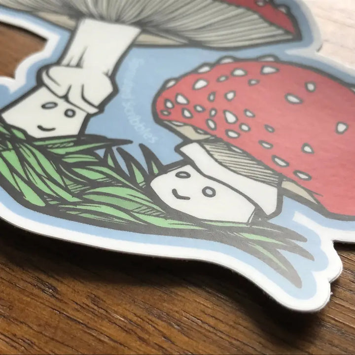Mushroom 'Amanita Muscaria' Sticker