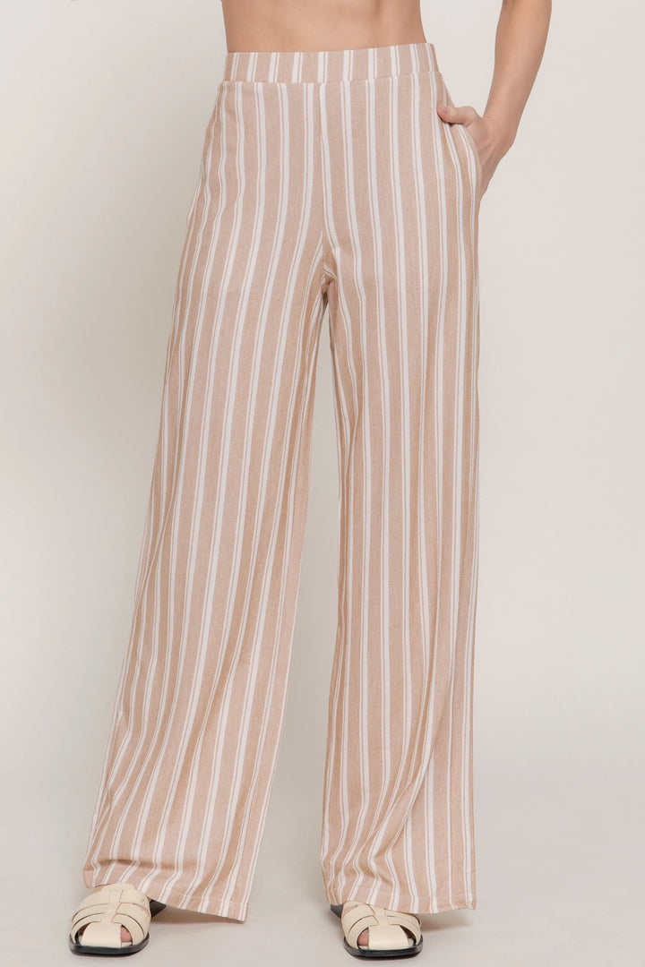 Straight Leg Striped Pants