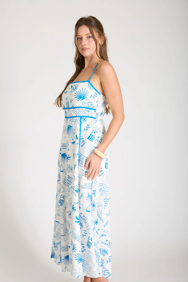 Positano Beach Print Dress