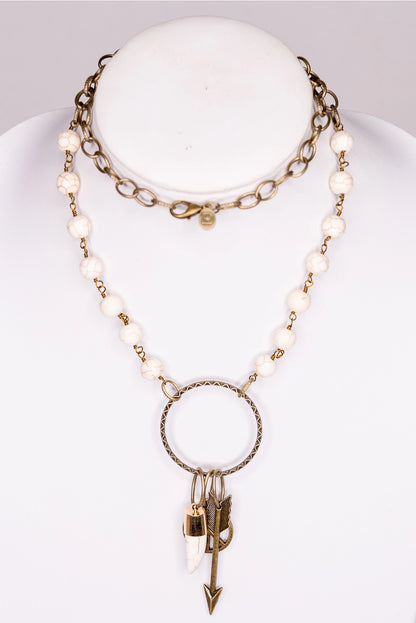 Peace Arrow Tooth Necklace