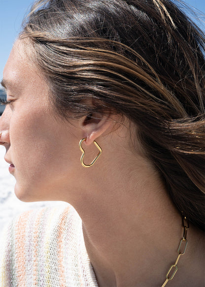 Heart Hoop Earrings