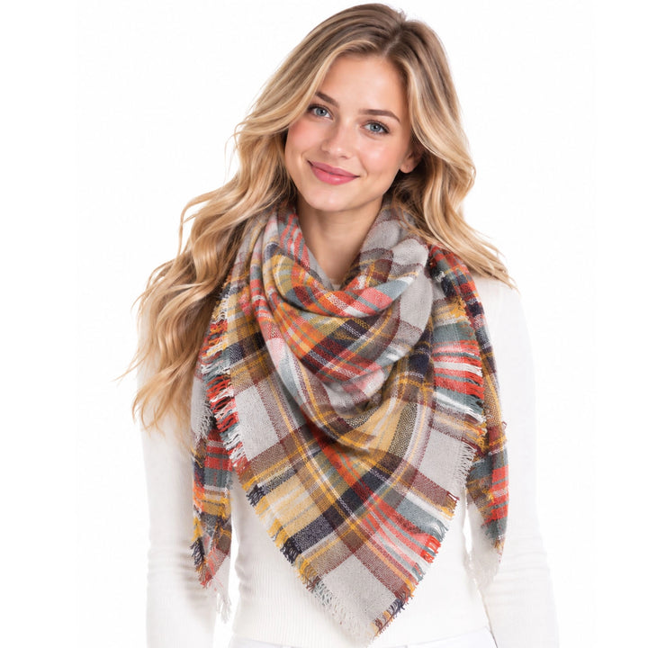 Plaid Blanket Scarf