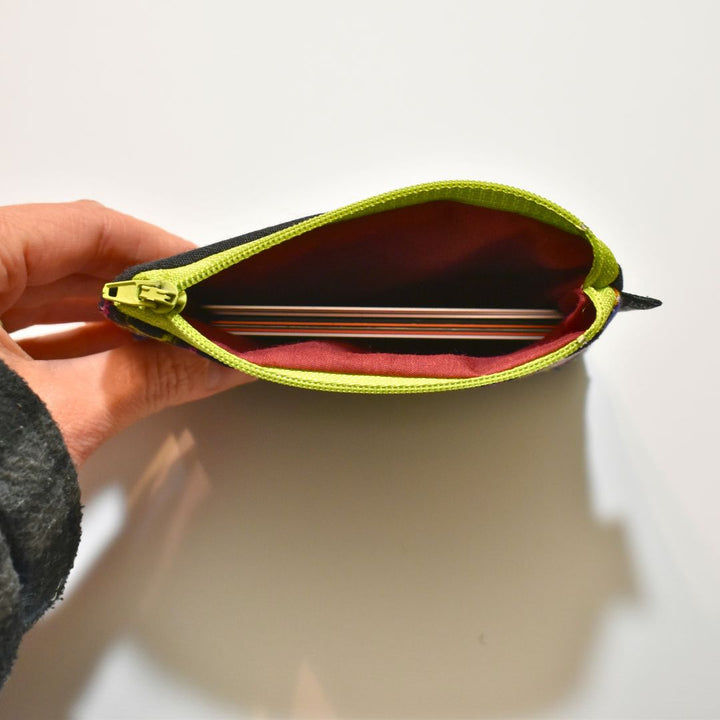 Upcycled Zipper Pouch- Mountain