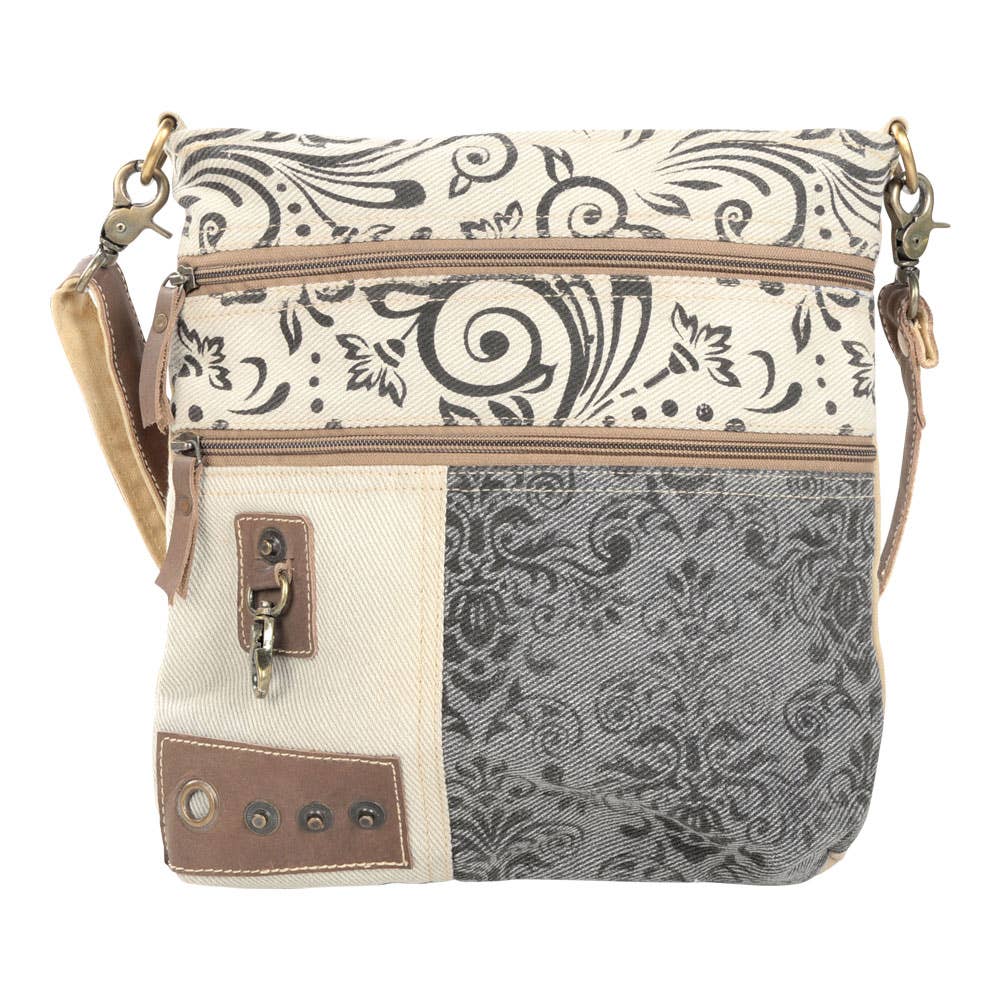 Repurposed Canvas Shoulder Bag - Paisley