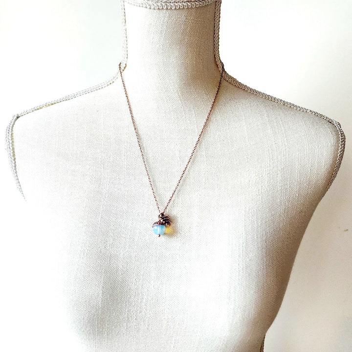 Opalite Acorn Necklace