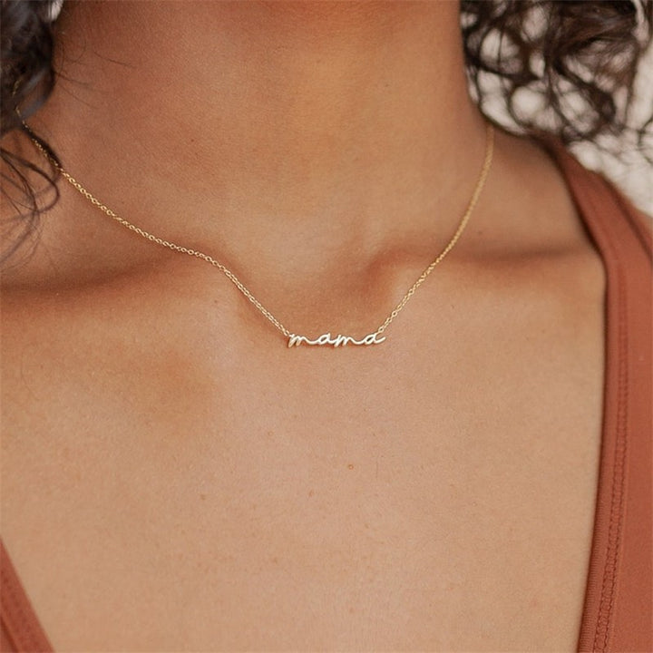 'Mama' Script Necklace