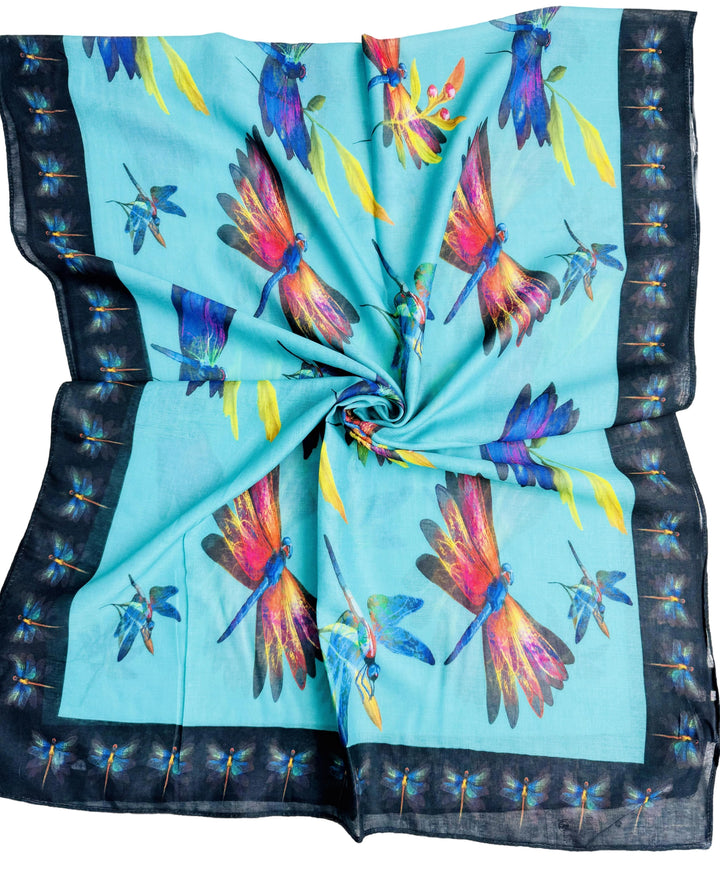Bold Dragonfly Print Scarf