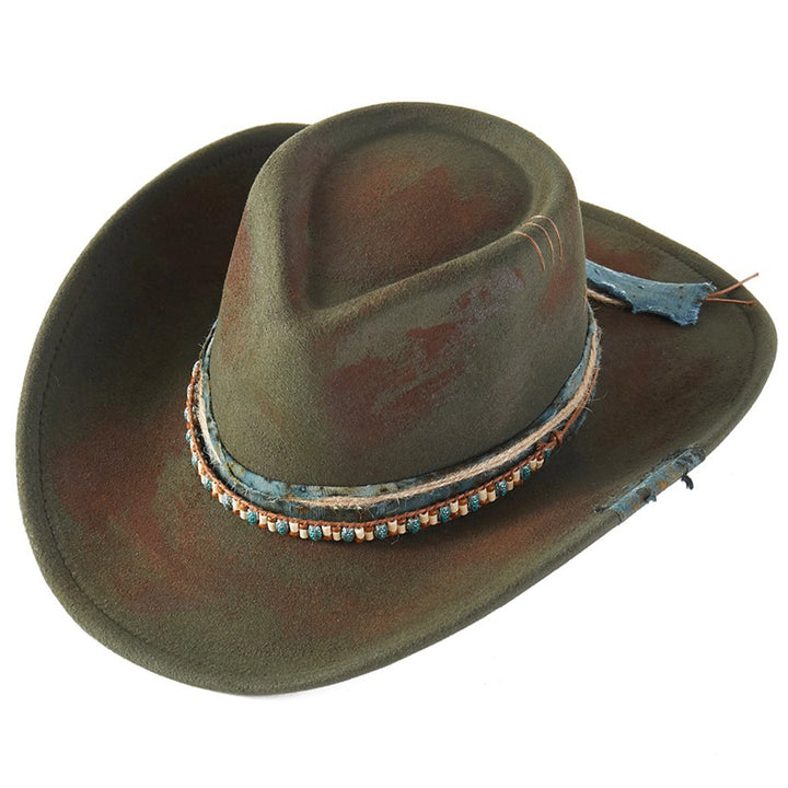 Rustic Fedora + Cowboy Hat - Beads