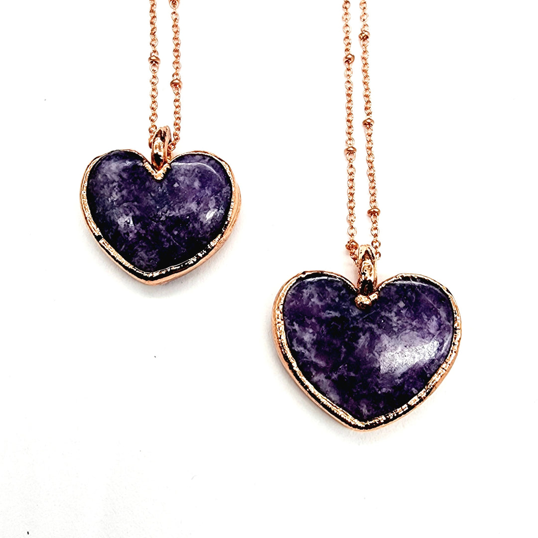 Lepidolite Heart Necklace