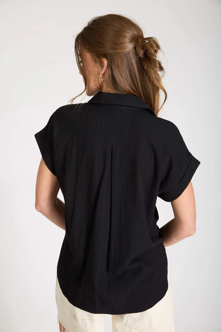 Collared Short Sleeve Top
