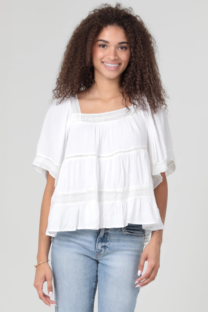 Lace Trim Blouse