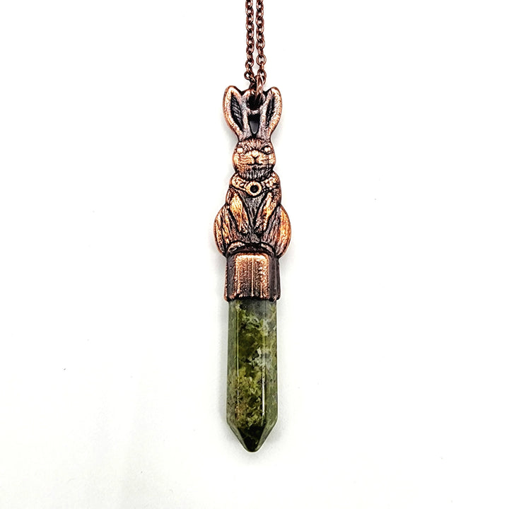 Unakite Rabbit Necklace