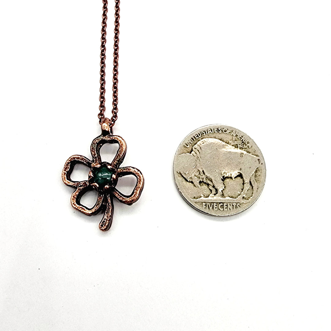 Emerald Four Leaf Clover Necklace