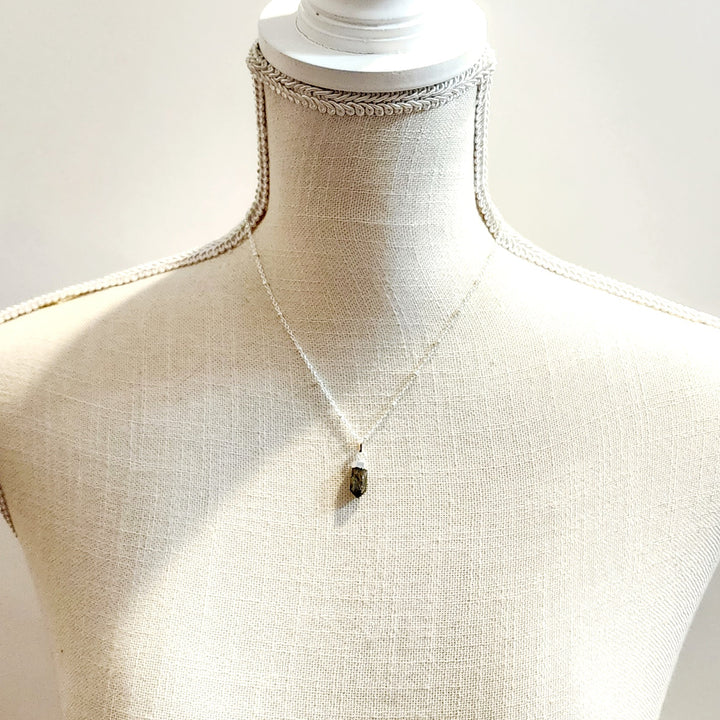 Petite Cylindrical  Crystal Point Necklace