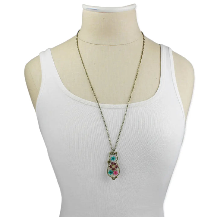 Floral Feline Necklace