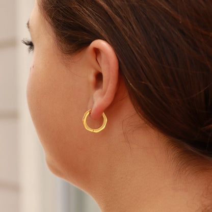 Soft Hexagon Huggie Hoops