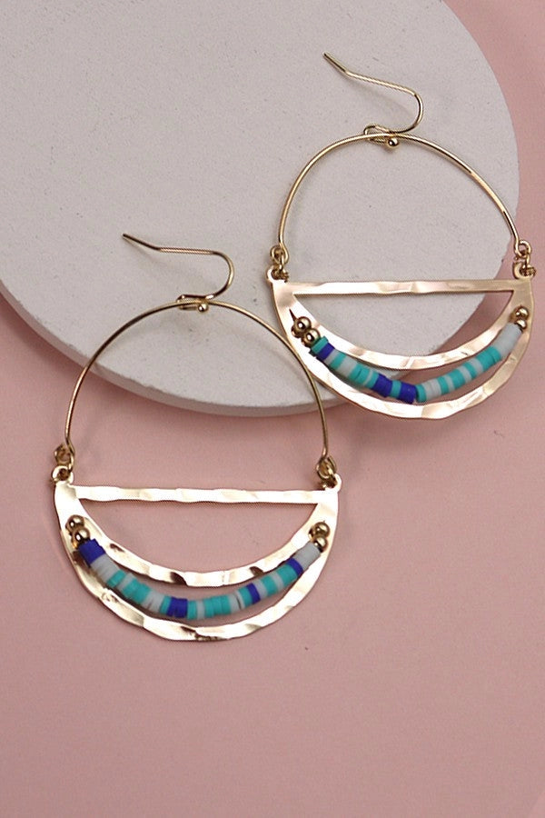 Half Moon Beaded Dangles