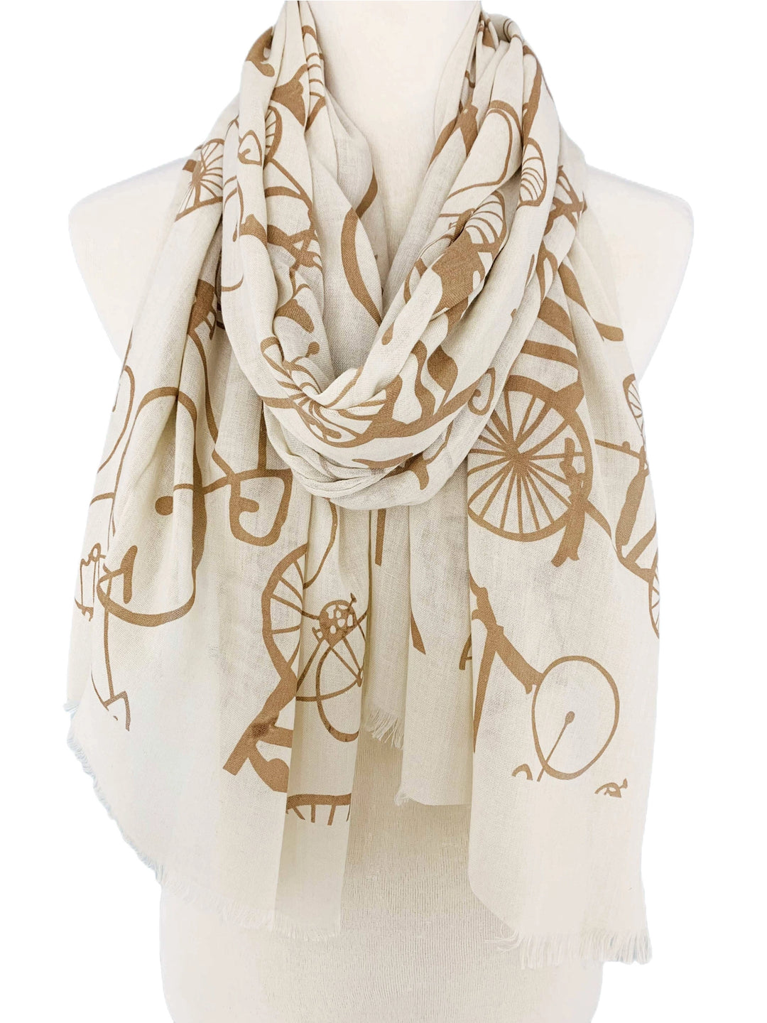 Lightweight Bicycle Print Scarf
