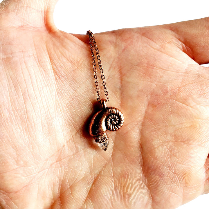 Herkimer Diamond Nautilus Necklace