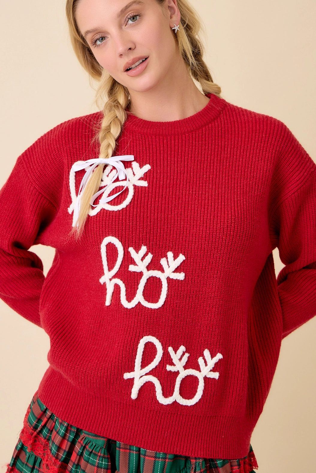 'Ho Ho Ho Reindeer' Knit Sweater