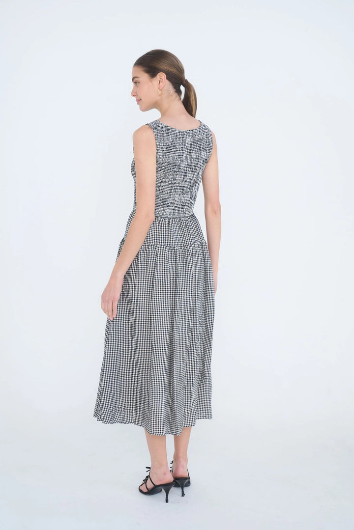 Smocked Top Gingham Dress