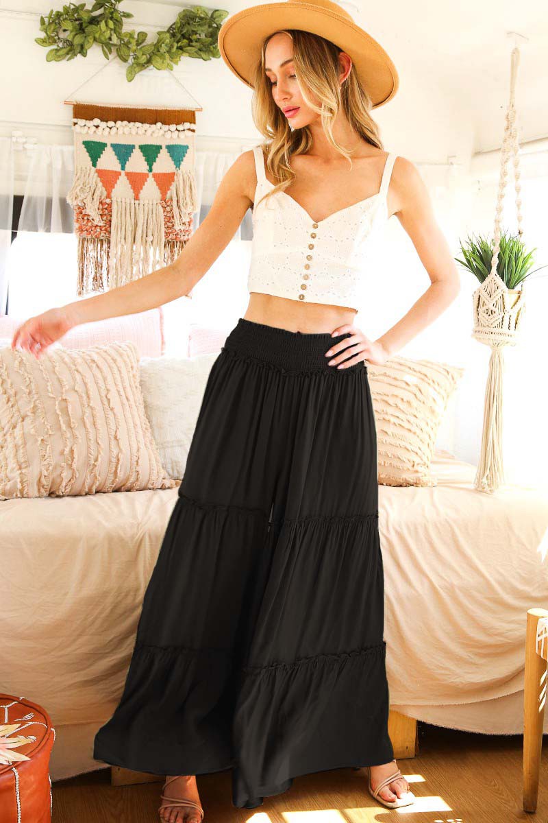 Tiered Palazzo Pants