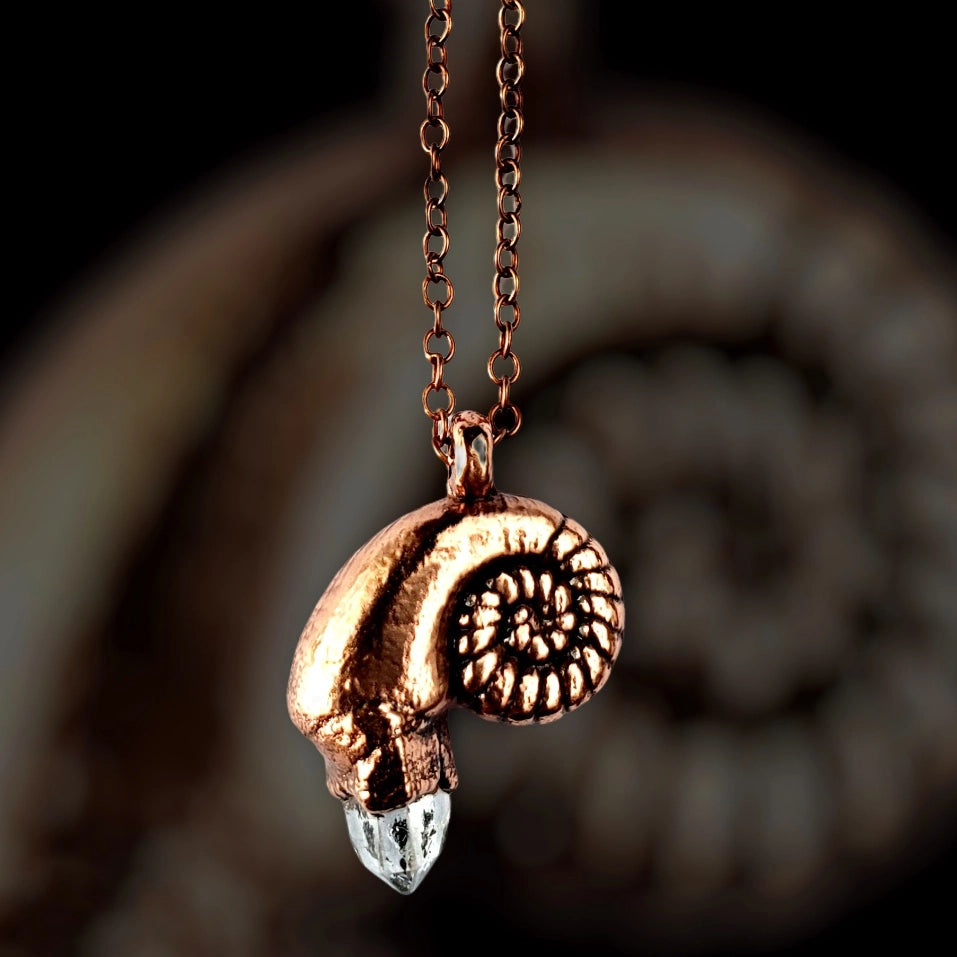 Herkimer Diamond Nautilus Necklace