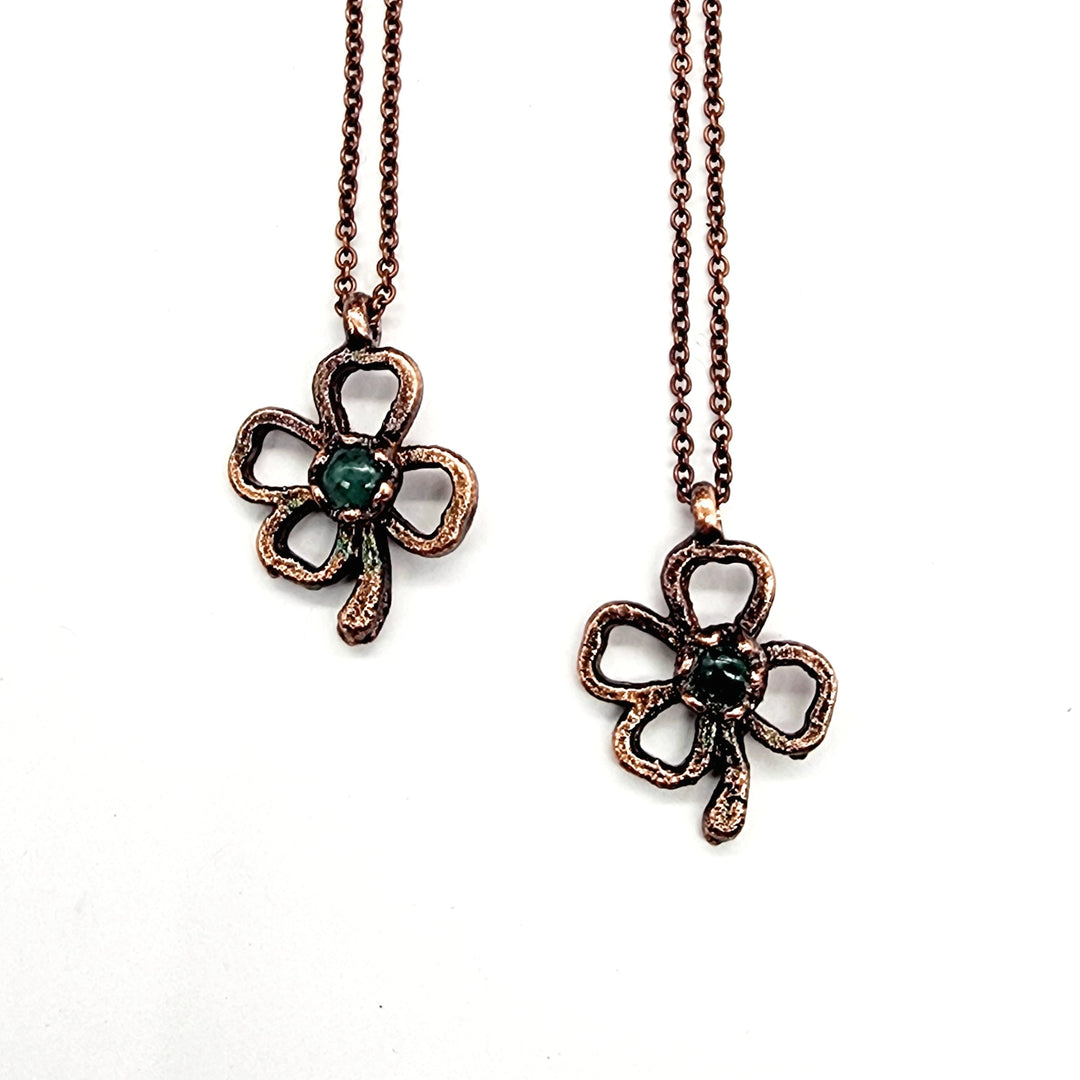 Emerald Four Leaf Clover Necklace