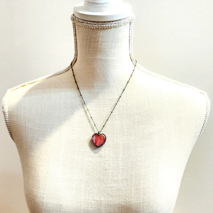 Cherry Quartz Heart Pendant