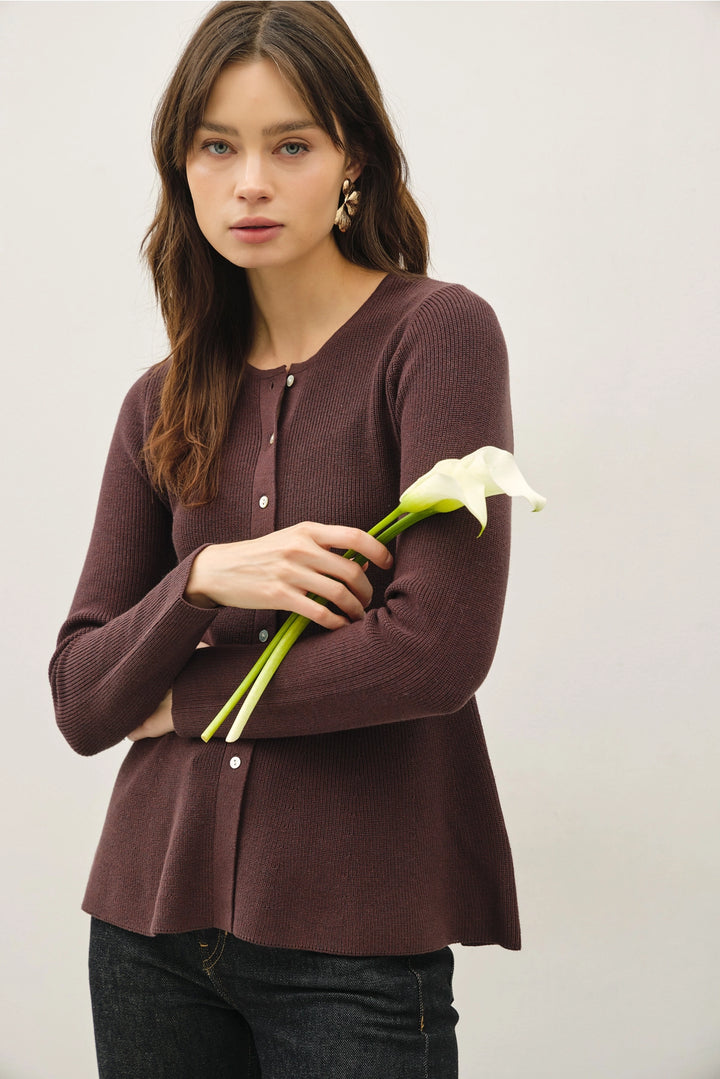 Peplum Button Up Top