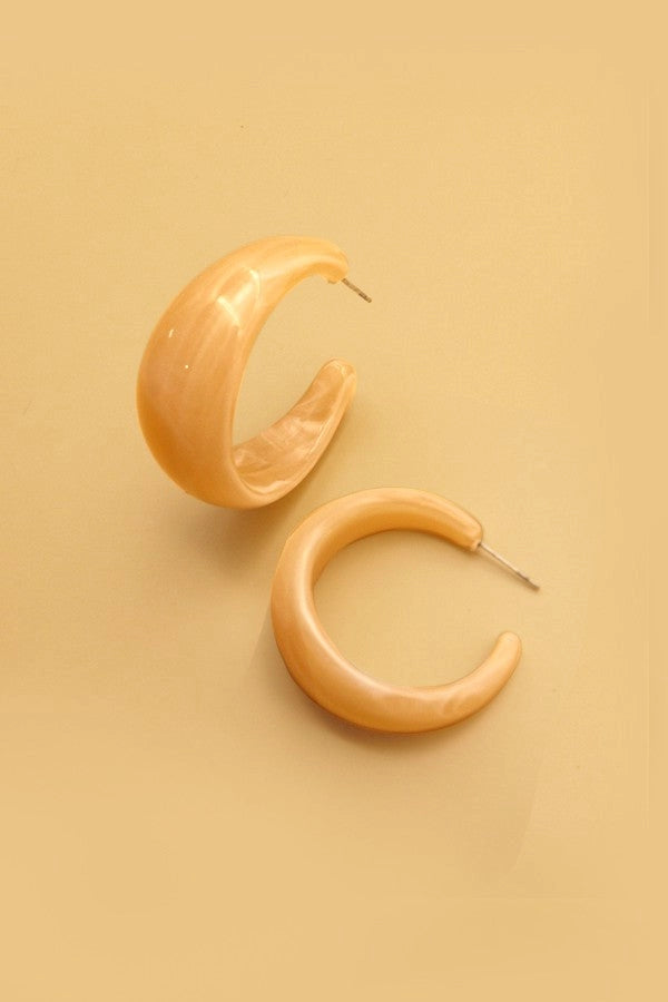 Marble Hoop earrings
