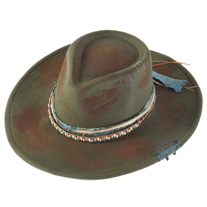 Rustic Fedora + Cowboy Hat - Beads