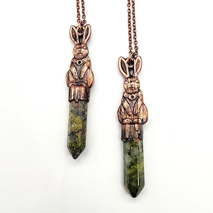 Unakite Rabbit Necklace