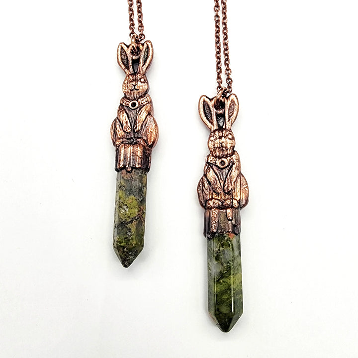 Unakite Rabbit Necklace