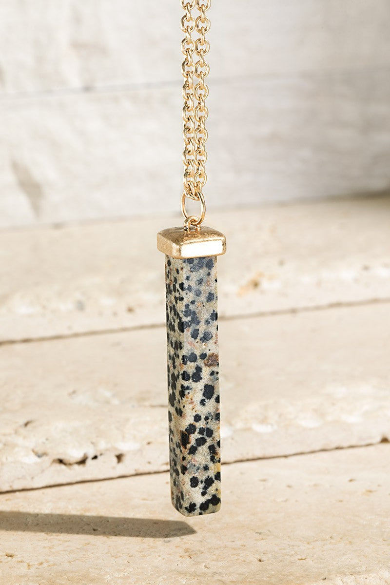 Natural Stone Bar Pendant