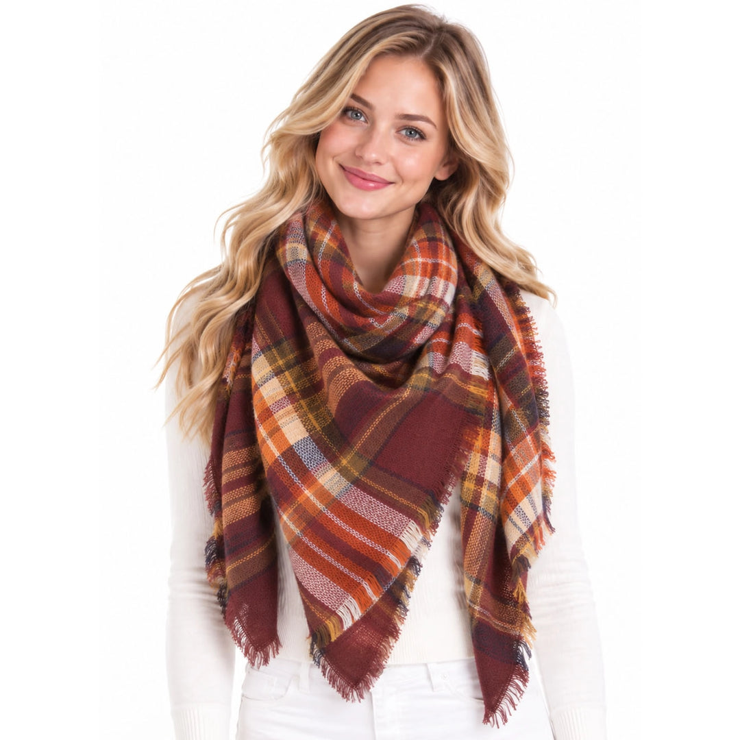 Plaid Blanket Scarf