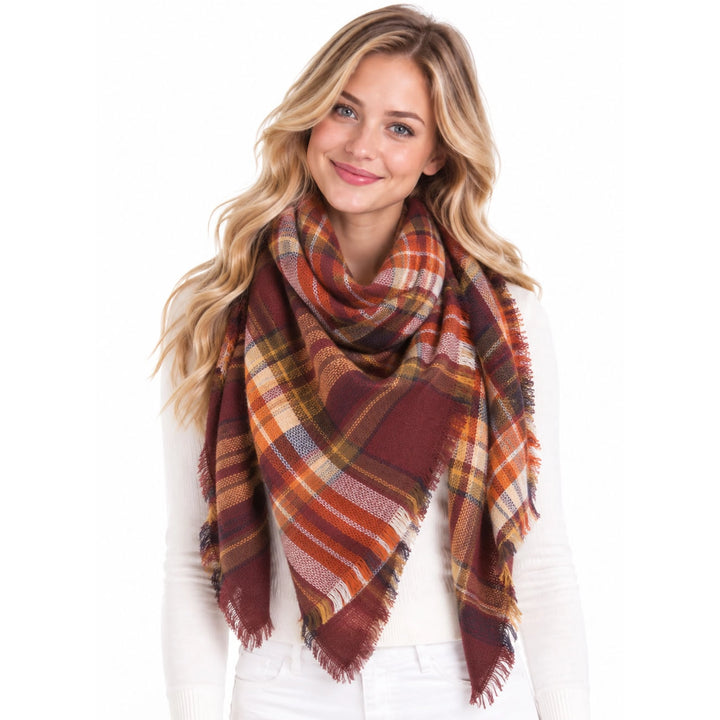 Plaid Blanket Scarf