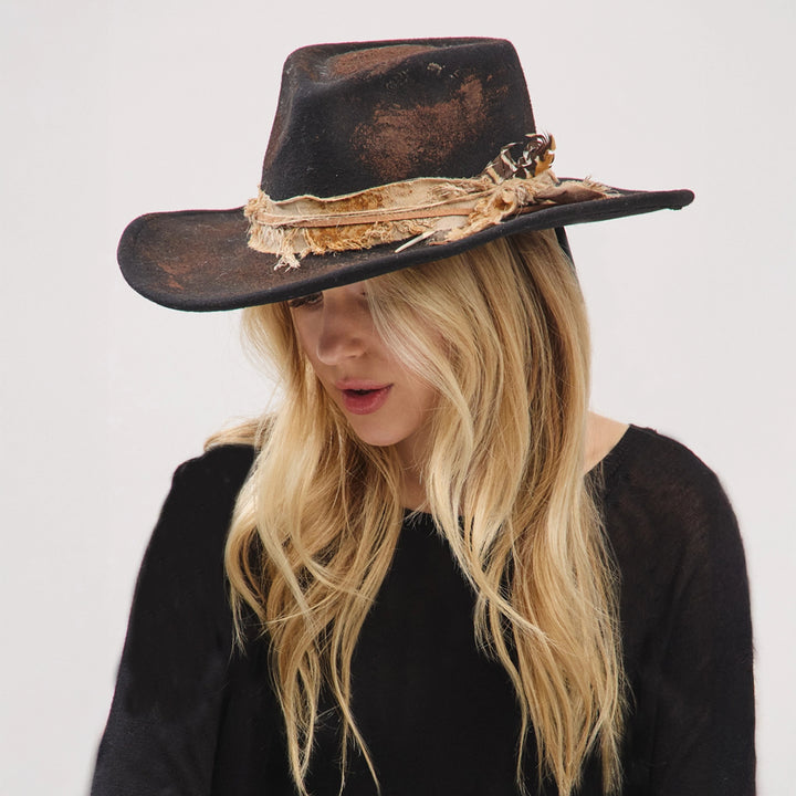 Rustic Fedora + Cowboy Hat - Feather