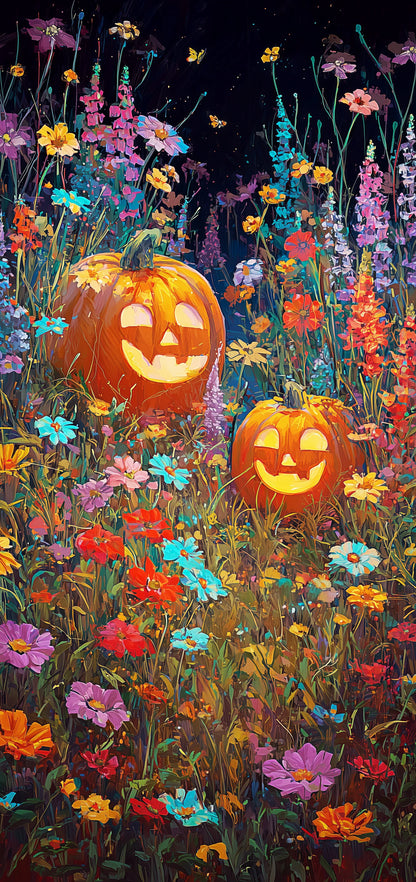 Jack-o-Lantern Wildflower Earrings