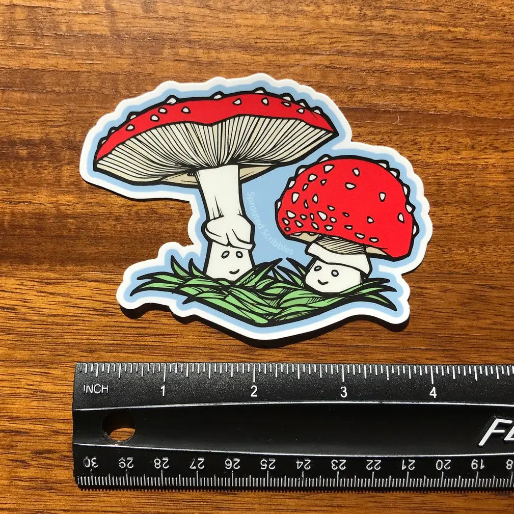Mushroom 'Amanita Muscaria' Sticker