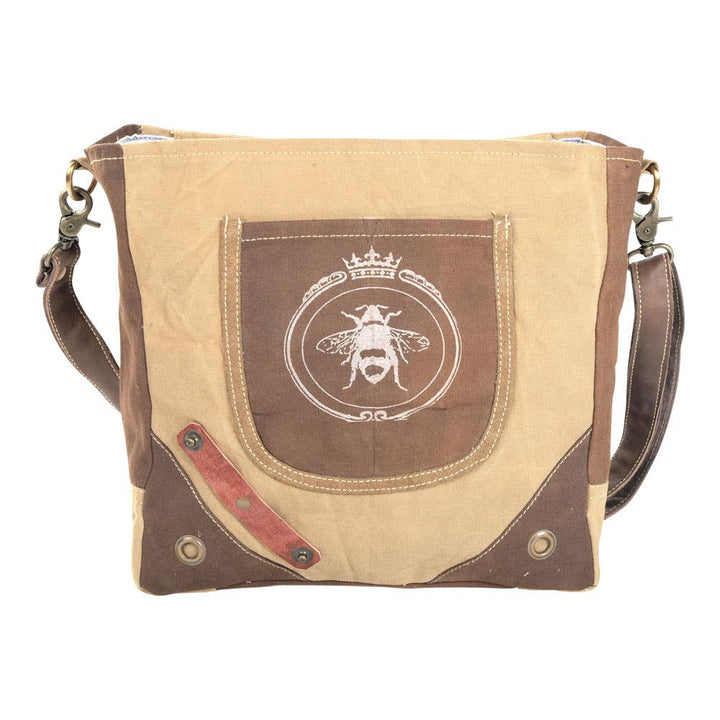 'Queen Bee' Repurposed Canvas Bag