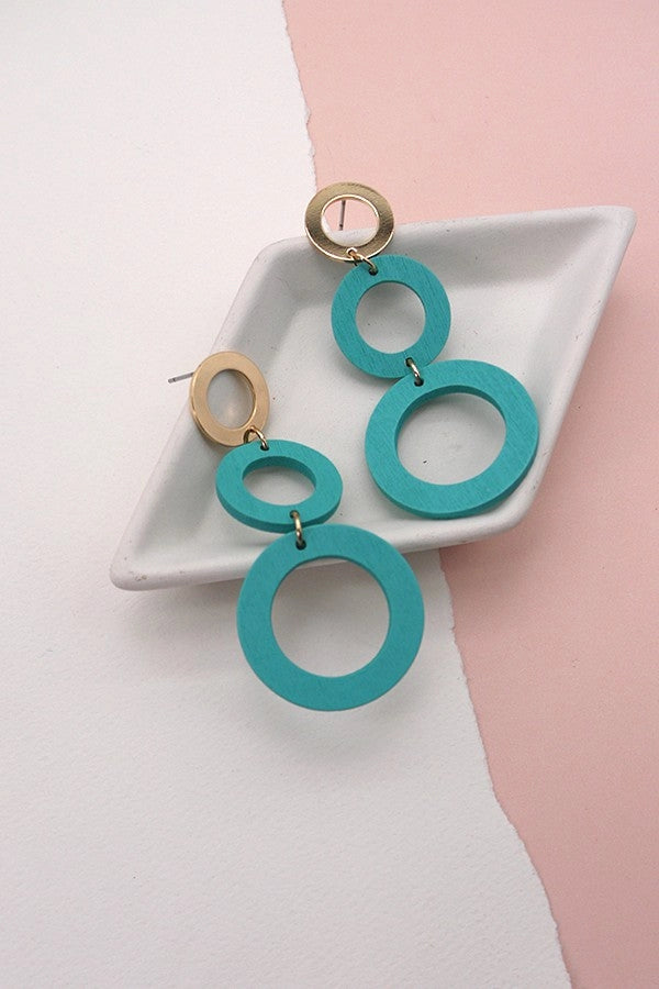 Funky Metal + Wood Dangles