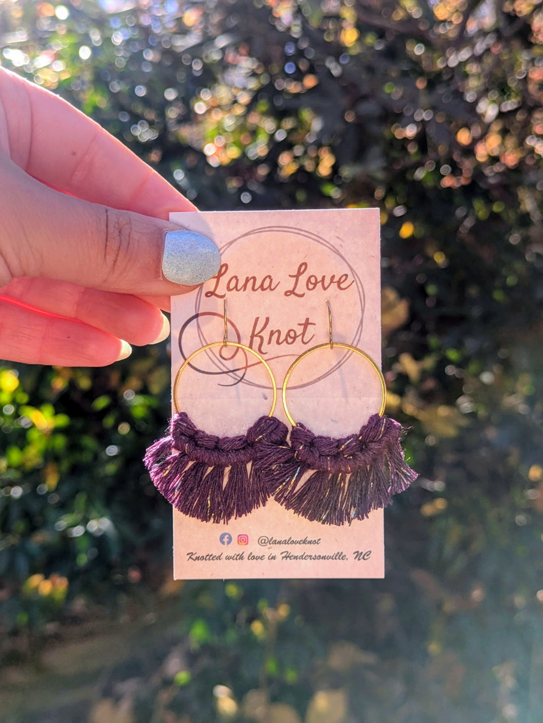 Flirty Fringe  Macramé Hoops