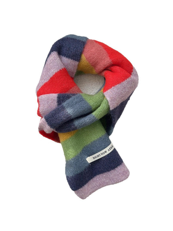 Striped Fuzzy Scarf
