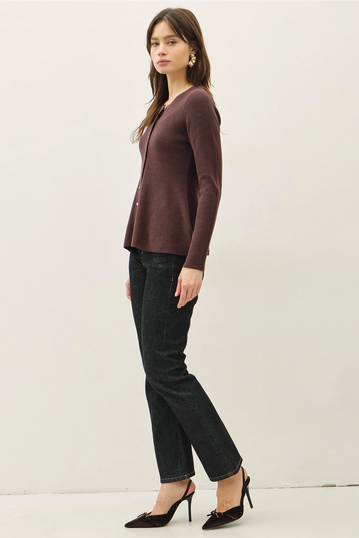Peplum Button Up Top