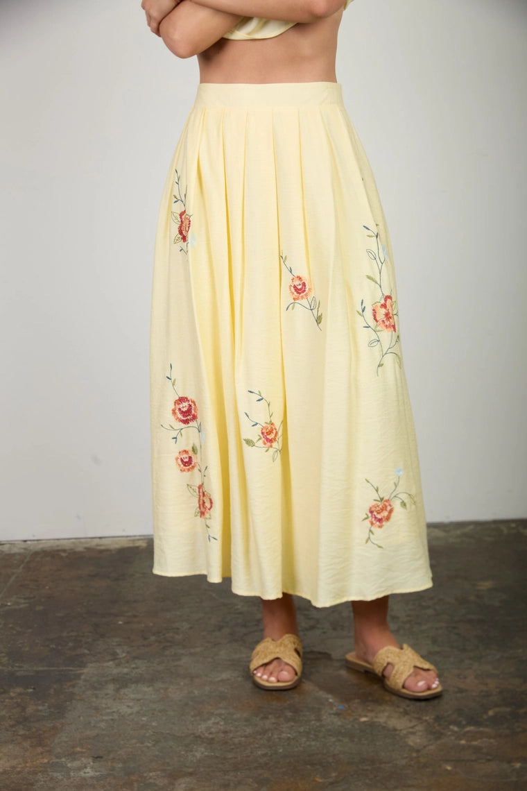 Floral Embroidery Skirt