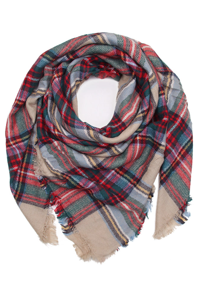 Plaid Blanket Scarf