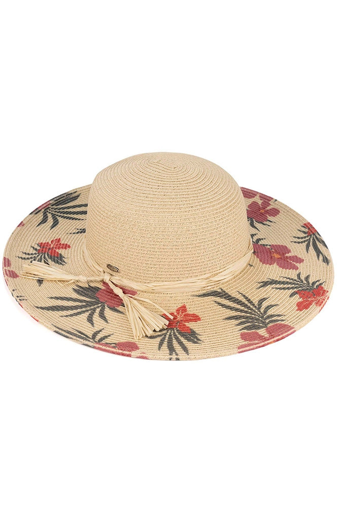Floral Wide Brim Hat