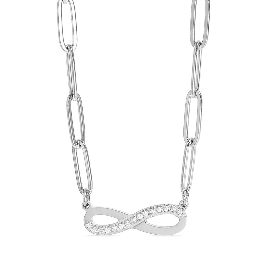 Bedazzled Infinity Charm Necklace